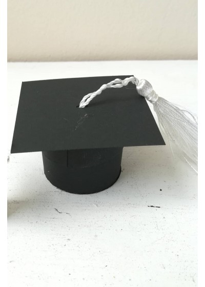 Кутийка за подаръче за бал модел Hat цвят черно